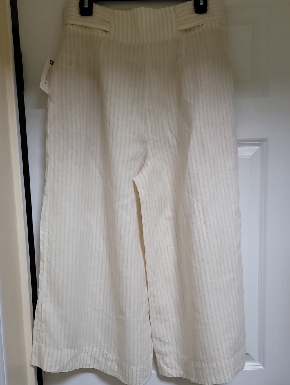 ANTHROPOLOGIE Wide Leg Cropped Pants Palm Beach Belted Culottes - Picture 5 of 14